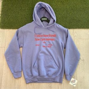 Post Malone Tour Merch hoodie. Used to have friends now I got enemies purple red